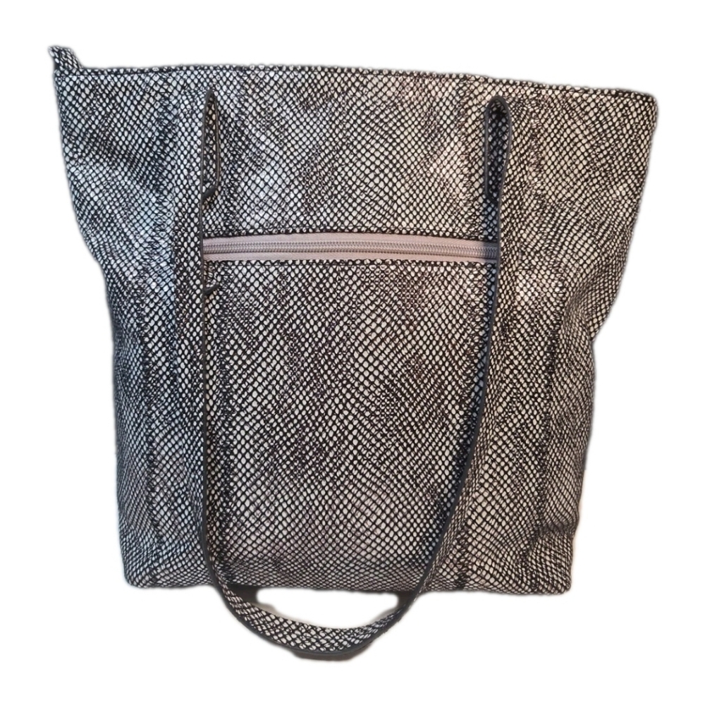 Sondra Roberts Tote Shoulder Bag Purse Faux Snakeskin Double Handle 11x14